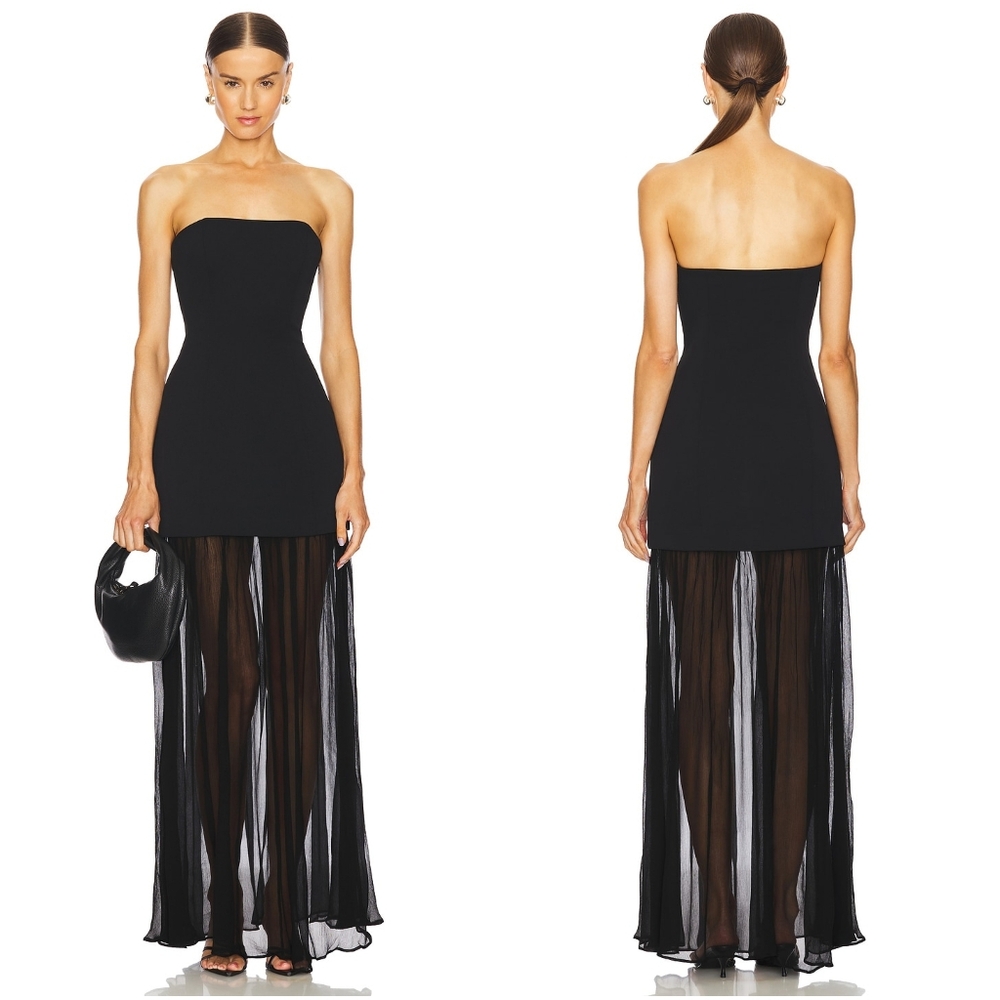 L'academie Marianna Amiens Gown Black Large NWT New